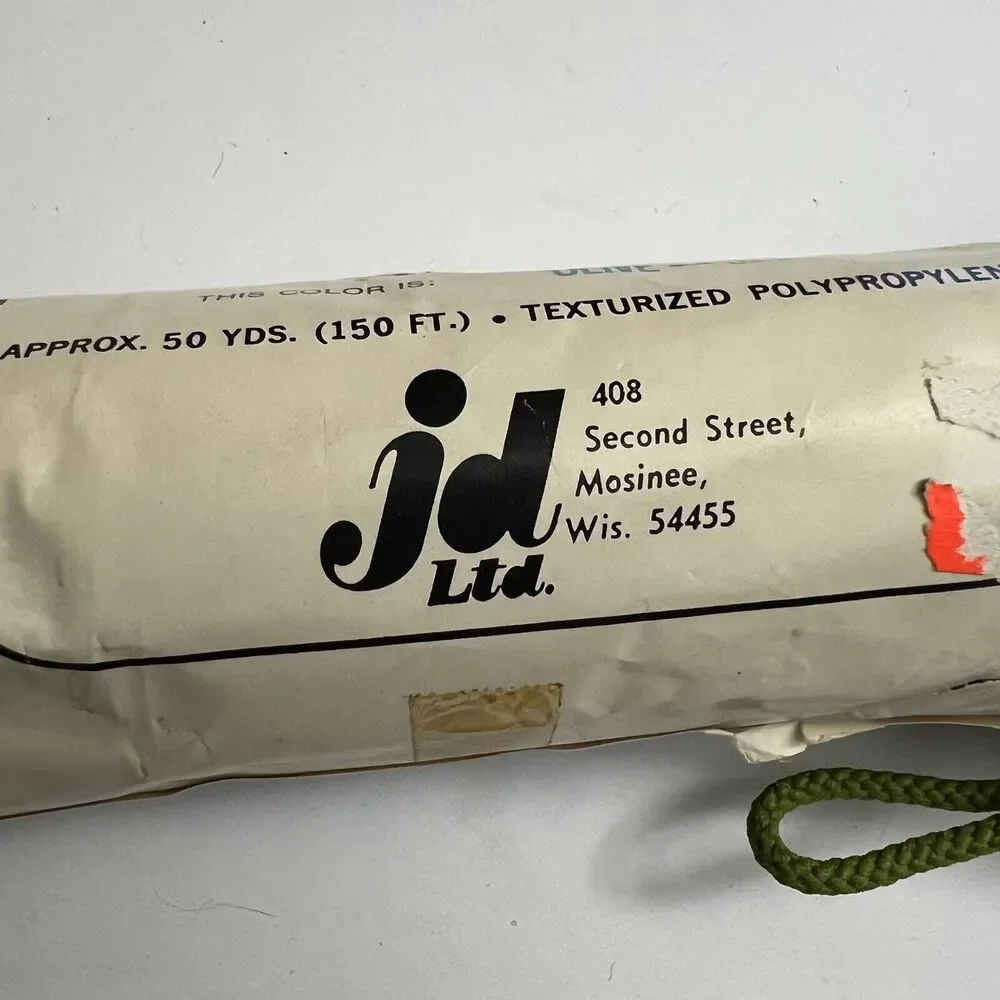 Vintage Heather Braid Macrame Cord 50 Yards Knotting Weaving Craft Knit Green
